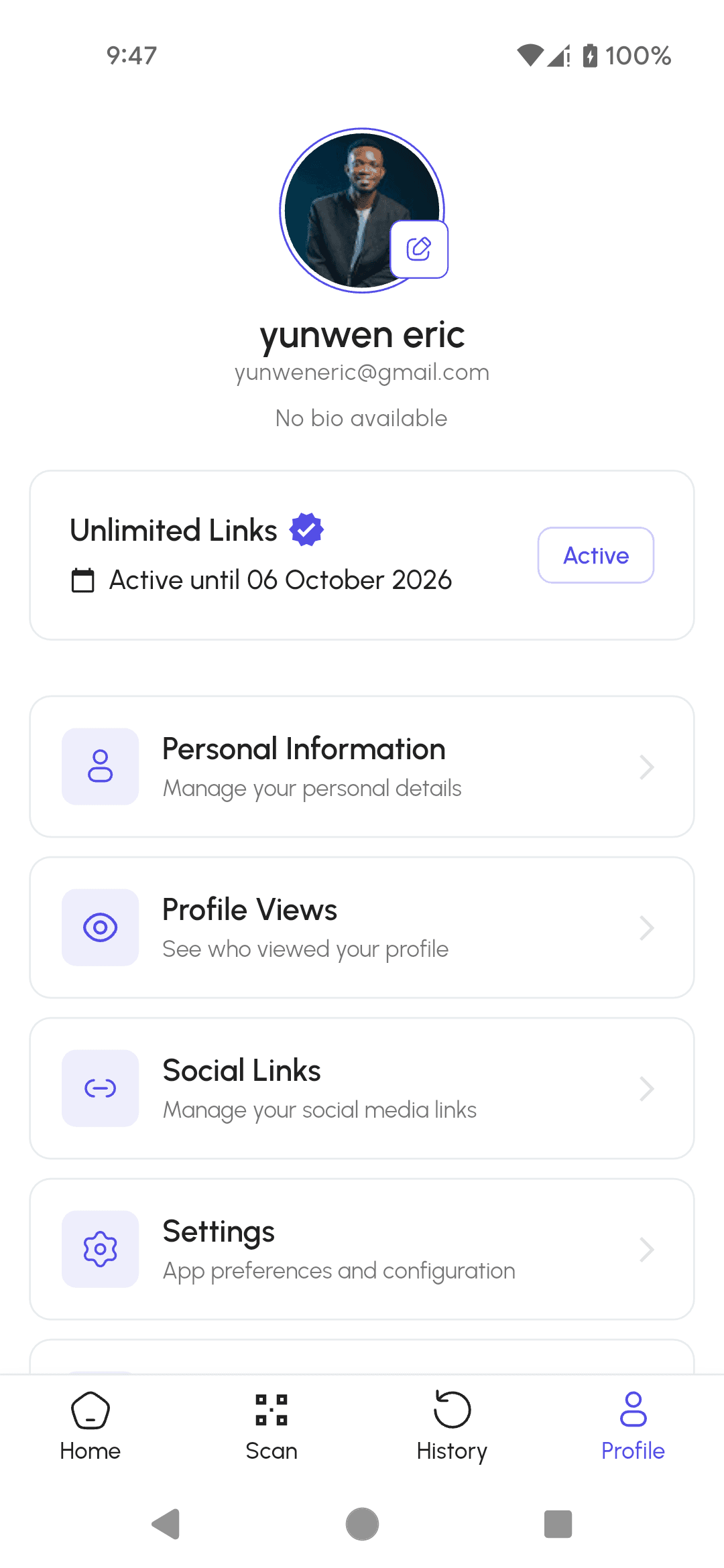 LinkUp app screen 5